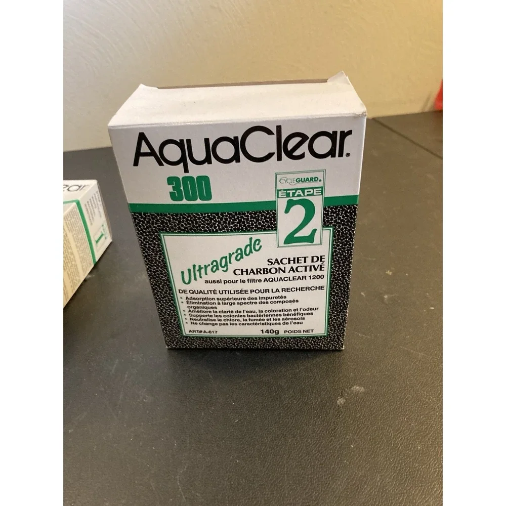 AquaClear 300 Cycle Guard‎ Foam Filter Insert + Ultragrade Carbon Insert NOS